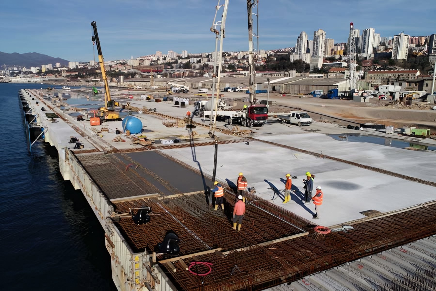 Cantiere del nuovo porto di Rijeka in Croazia